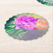 Mooie handbeschilderde rozen voor speciale gelegen kartonnen onderzetters (Gekanteld)