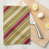 Mooie handdoek met een diagonale streep (Quarter Fold)