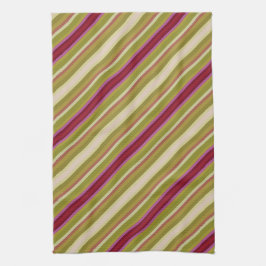 Mooie handdoek met een diagonale streep