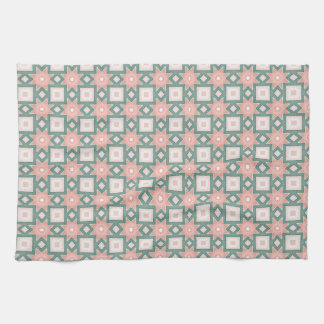 Mooie handdoek met sterren en vierkanten