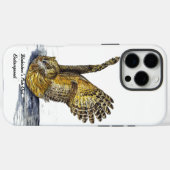 Mooie handgeschilderde bedreigde visuil (vogel) Case-Mate iPhone case (Achterkant (horizontaal))
