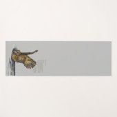 Mooie handgeschilderde bedreigde visuil yogamat (Voorkant (horizontaal))