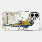Mooie handgeschilderde bedreigde vogel (Macaw) Case-Mate iPhone Case (Achterkant (horizontaal))