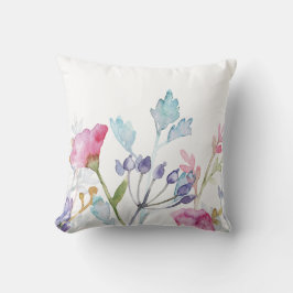 Mooie handgeschilderde bloemenprint kussen