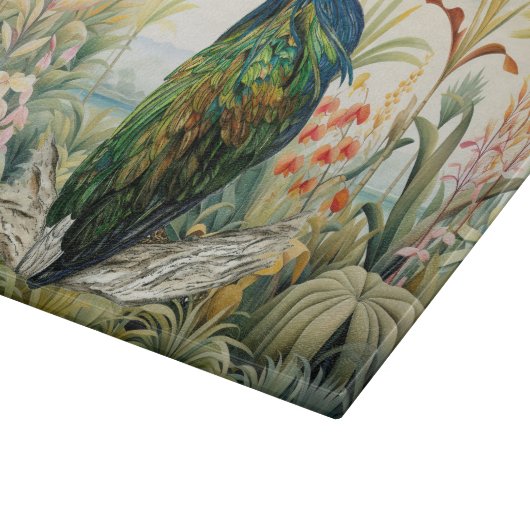 Mooie handgeschilderde Nicobar duif Snijplank (Hoek)