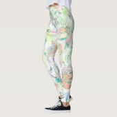 Mooie handgeschilderde Rozen Leggings (Links)