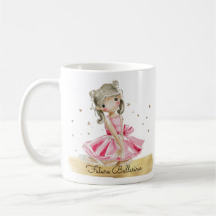 Mooie handGeschilderde Waterverf Ballerina Mok