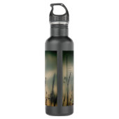 Mooie handgeschilderde wolken luipaard waterfles (Achterkant)