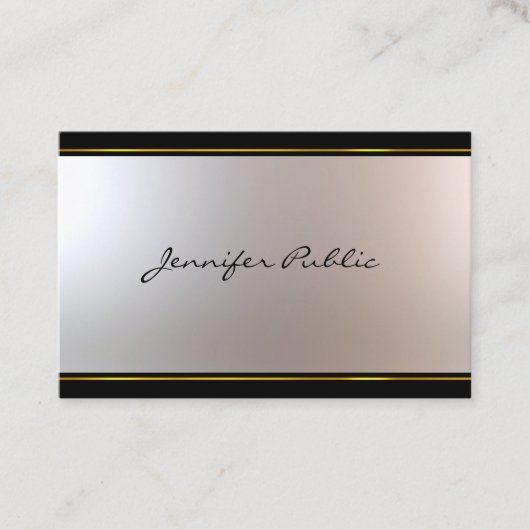 Mooie handgeschreven script moderne ontwerp aantre visitekaartje (Voorkant)