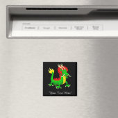 Mooie handgetekende Chinese draak Magneet (Insitu (Vaatwasser))