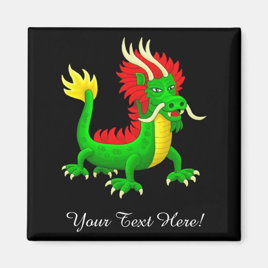 Mooie handgetekende Chinese draak Magneet (Voorkant)