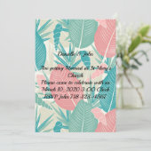 Mooie handgetekende handpalm leves Wedding Kaart (Staand voorkant)