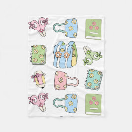Mooie handgetekende illustraties voor kinderkinder fleece deken