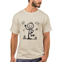 Mooie handgetekende stickfigure-sticker