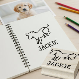 Mooie handtekeningstempel voor hondenliefhebbers rubberstempel