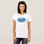 Mooie HAPPY 2D Ontwerper Grafisch T-shirt (Voorkant volledig)