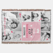 Mooie Happy Birthday Photo Blanket voor oma Deken (Voorkant)