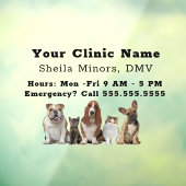 Mooie Happy Dogs en Cat Veterinarian  Raamsticker (Vel 3)