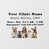 Mooie Happy Dogs en Cat Veterinarian  Raamsticker (Vel)