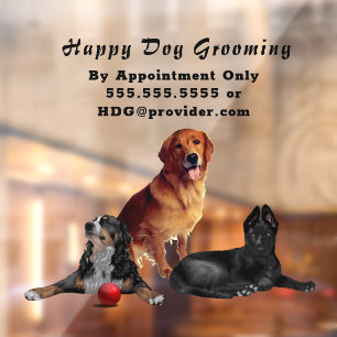 Mooie Happy Dogs Groomer Wall Decal