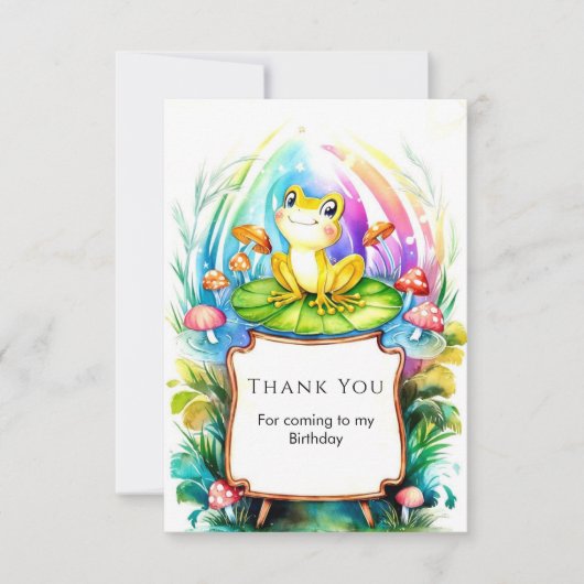 Mooie Happy Frog Verjaardag Bedankkaart (Voorkant)