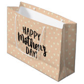 Mooie Happy Moederdag Hearts Gift Bag Groot Cadeauzakje (Voorkant Gekanteld)