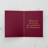 Mooie Happy Thanksgiving Cornucopia Feestdagen Kaart (Binnen)