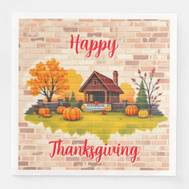 Mooie Happy Thanksgiving Herfst Servet