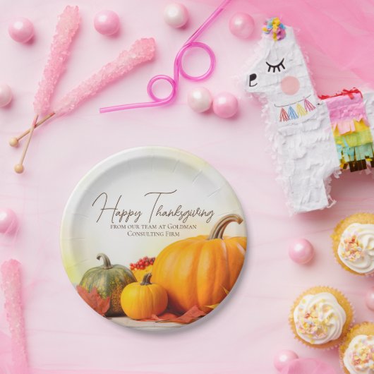 Mooie Happy Thanksgiving  Party Papieren Bordje (Feest)