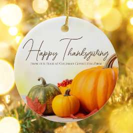 Mooie Happy Thanksgiving  Pompoen Keramisch Ornament