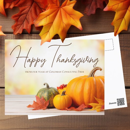 Mooie Happy Thanksgiving  Zaken Briefkaart