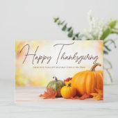 Mooie Happy Thanksgiving Zaken Feestdagenkaart (Staand voorkant)