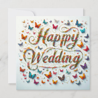 Mooie Happy Wedding Wenskaarten Kaart