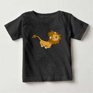 Mooie hardlopende cartoon leeuw baby T-shirt