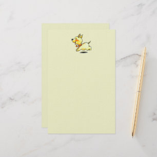 Mooie hardlopende hond illustratie voor hondenlief briefpapier