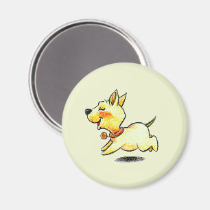 Mooie hardlopende hond illustratie voor hondenlief magneet