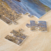 Mooie Harlequin Duck op de Rock Legpuzzel (Zijkant)