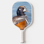 Mooie Harlequin Duck op de Rock Pickleball Paddle (Voorkant)