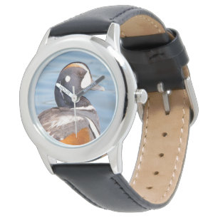 Mooie Harlequin Duck op de Rock Watch Horloge