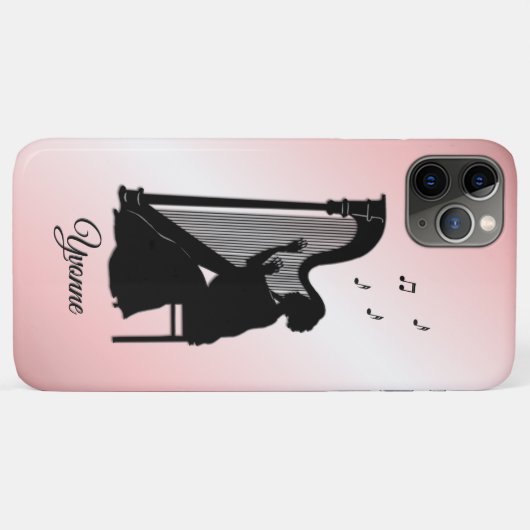 Mooie Harp Player persoonlijke Case-Mate iPhone Case (Achterkant (horizontaal))