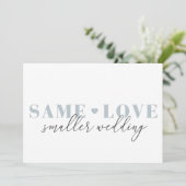 Mooie Hart bruiloft downsize aankondiging (Staand voorkant)