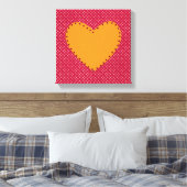 Mooie hart canvas afdruk (Insitu (Slaapkamer))