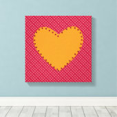 Mooie hart canvas afdruk (Insitu (Houten vloer))