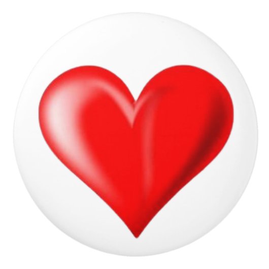 Mooie Hart Home Living Decor Keramische Knop (Voorkant)