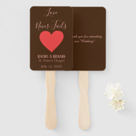 Mooie hart liefde nooit mislukt handwaaier