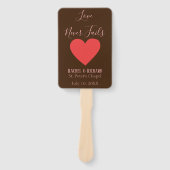 Mooie hart liefde nooit mislukt handwaaier (Voorkant)