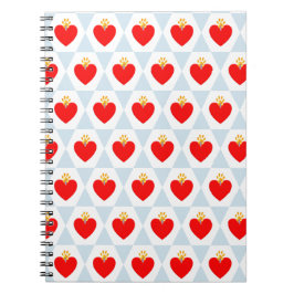 Mooie Hart met Poot Patroon Notitieboek