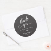 Mooie Hart Moderne Trouw Dank Geschenken Ronde Sticker (Envelop)