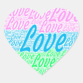 Mooie hart sticker (Voorkant)