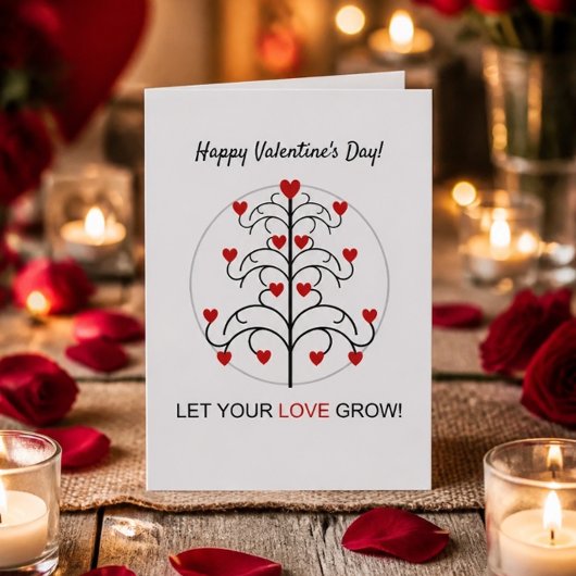Mooie Hartboom Valentijnsdag Kaart